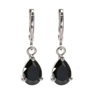 Black Teardrop Dangles